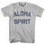 Aloha Spirit Womens Cotton Junior Cut T-shirt - Grey Heather