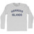 Hawaiian Islands Adult Cotton Long Sleeve T-shirt - Grey Heather