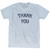 Thank You Adult Tri-Blend City T-shirt - Athletic White