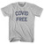 Covid Free Adult Cotton T-shirt-Cool Grey