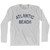 South Carolina Atlantic Beach Adult Cotton Long Sleeve Vintage T-shirt-Grey Heather