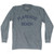 Puerto Rico Flamenco Beach Adult Tri-Blend Long Sleeve Vintage T-shirt - Athletic Grey