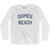 Puerto Rico Domes Beach Adult Cotton Long Sleeve Vintage T-shirt - White