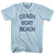 Puerto Rico Crash Boat Beach Adult Cotton Vintage T-shirt - Light Blue