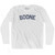 BOONE Adult Cotton Long Sleeve T-shirt - White