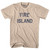New York Fire Island Adult Cotton Vintage T-shirt - Creme
