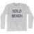 Oregon Gold Beach Adult Cotton Long Sleeve Vintage T-shirt - Grey Heather