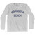 Northern Mariana Islands Managaha Beach Adult Cotton Long Sleeve Vintage T-shirt - Grey Heather
