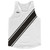 White & Black Sash Running Tank Top Racerback Track & Cross Country Singlet Jersey Made In USA - White & Black White & Black Sash Running Tank Top Racerback Track & Cross Country Singlet Jersey Made In USA - White & Black