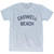 North Carolina Caswell Beach Adult Tri-Blend Vintage T-shirt-Athletic White