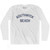New York Southwick Beach Adult Cotton Long Sleeve Vintage T-shirt - White