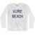 North Carolina Kure Beach Adult Cotton Long Sleeve Vintage T-shirt - White