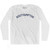 New York Southampton Adult Cotton Long Sleeve Vintage T-shirt - White