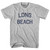 New York Long Beach Womens Cotton Junior Cut Vintage T-shirt - Grey Heather New York Long Beach Womens Cotton Junior Cut Vintage T-shirt - Grey Heather
