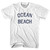 New York Ocean Beach Adult Cotton Vintage T-shirt - White