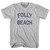 South Carolina Folly Beach Adult Cotton Vintage T-shirt - Grey Heather