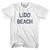 New York Lido Beach Adult Cotton Vintage T-shirt-White New York Lido Beach Adult Cotton Vintage T-shirt-White