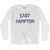 New York East Hampton Adult Cotton Long Sleeve Vintage T-shirt - White