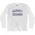New Jersey Harvey Cedars Adult Cotton Long Sleeve Vintage T-shirt - White
