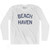 New Jersey Beach Haven Adult Cotton Long Sleeve Vintage T-shirt - White