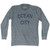 New Jersey Ocean City Adult Tri-Blend Long Sleeve Vintage T-shirt-Athletic Grey New Jersey Ocean City Adult Tri-Blend Long Sleeve Vintage T-shirt-Athletic Grey