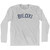 Mississippi Biloxi Adult Cotton Long Sleeve Vintage T-shirt - Grey Heather