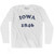 Iowa State 1846 Adult Cotton Long Sleeve Vintage T-shirt - White