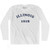 Illinois State 1818 Adult Cotton Long Sleeve Vintage T-shirt - White