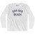 Guam Gab Gab Beach Adult Cotton Long Sleeve Vintage T-shirt - White