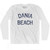 Florida Dania Beach Adult Cotton Long Sleeve Vintage T-shirt - White