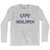 Delaware Cape Henlopen Adult Cotton Long Sleeve Vintage T-shirt-Grey Heather