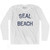 California Seal Beach Adult Cotton Vintage T-shirt - White