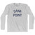 California Dana Point Adult Cotton Long Sleeve Vintage T-shirt - Grey Heather
