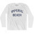 California Imperial Beach Adult Cotton Long Sleeve Vintage T-shirt - White