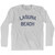 California Laguna Beach Adult Cotton Long Sleeve Vintage T-shirt - Grey Heather