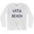American Samoa Vatia Beach Adult Cotton Long Sleeve Vintage T-shirt - White