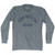American Samoa Two-dollar Beach Adult Tri-Blend Long Sleeve Vintage T-shirt - Athletic Grey