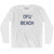 American Samoa Ofu Beach Adult Cotton Long Sleeve Vintage T-shirt - White
