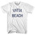 American Samoa Vatia Beach Womens Cotton Junior Cut Vintage T-shirt - White