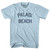 American Samoa Palagi Beach Adult Cotton Vintage T-shirt-Light Blue
