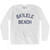 American Samoa Sa'ilele Beach Adult Cotton Long Sleeve Vintage T-shirt - White