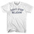 Don’t Stop Believin Womens Cotton Junior Cut T-Shirt - White