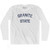 New Hampshire Granite State Nickname Adult Cotton Long Sleeve T-shirt - White New Hampshire Granite State Nickname Adult Cotton Long Sleeve T-shirt - White