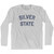 Nevada Silver State Nickname Adult Cotton Long Sleeve T-shirt - Grey Heather