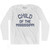 Louisiana Child of the Mississippi Nickname Adult Cotton Long Sleeve T-shirt - White Louisiana Child of the Mississippi Nickname Adult Cotton Long Sleeve T-shirt - White