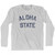 Aloha State Nickname Adult Cotton Long Sleeve T-shirt - Grey Heather