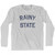 Illinois Rainy State Nickname Adult Cotton Long Sleeve T-shirt - Grey Heather