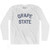 California Grape State Nickname Adult Cotton Long Sleeve T-shirt - White