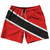 Trinidad and Tobago Country Flag 7.5" Swim Shorts Made in USA - Red White