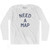 Need a Map Adult Cotton Long Sleeve T-shirt - White